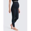 imageCRZ YOGA Softretch Maternity No Front Seam Leggings 25  Workout Yoga Casual Womens Pregnancy Pants Over The BellyTrue Navy