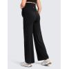 imageCRZ YOGA Softretch Maternity No Front Seam Wide Leg Pants 30  Workout Yoga Casual Pregnancy Womens Over Belly Buttery SoftBlack