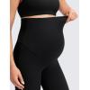 imageCRZ YOGA Softretch Maternity No Front Seam Wide Leg Pants 30  Workout Yoga Casual Pregnancy Womens Over Belly Buttery SoftBlack