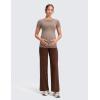 imageCRZ YOGA Softretch Maternity No Front Seam Wide Leg Pants 30  Workout Yoga Casual Pregnancy Womens Over Belly Buttery SoftLava Brown