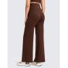 imageCRZ YOGA Softretch Maternity No Front Seam Wide Leg Pants 30  Workout Yoga Casual Pregnancy Womens Over Belly Buttery SoftLava Brown