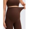 imageCRZ YOGA Softretch Maternity No Front Seam Wide Leg Pants 30  Workout Yoga Casual Pregnancy Womens Over Belly Buttery SoftLava Brown