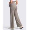 imageCRZ YOGA Softretch Maternity No Front Seam Wide Leg Pants 30  Workout Yoga Casual Pregnancy Womens Over Belly Buttery SoftWarm Ash Grey