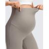 imageCRZ YOGA Softretch Maternity No Front Seam Wide Leg Pants 30  Workout Yoga Casual Pregnancy Womens Over Belly Buttery SoftWarm Ash Grey