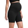 imageCRZ YOGA Butterluxe Maternity Biker Shorts 6  Over The Belly Pregnancy Yoga Workout Womens Activewear Buttery SoftBlack
