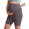 imageCRZ YOGA Butterluxe Maternity Biker Shorts 6  Over The Belly Pregnancy Yoga Workout Womens Activewear Buttery SoftTornado Grey