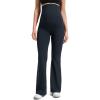 imageCRZ YOGA Butterluxe Maternity Flare Leggings Pockets 33  Workout Yoga Bootcut Pregnancy Womens Pants Over The BellyTrue Navy