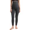 imageCRZ YOGA Softretch Maternity No Front Seam Leggings 25  Workout Yoga Casual Womens Pregnancy Pants Over The BellyMysterious Grey