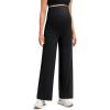 imageCRZ YOGA Softretch Maternity No Front Seam Wide Leg Pants 30  Workout Yoga Casual Pregnancy Womens Over Belly Buttery SoftBlack