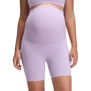 imageCRZ YOGA Butterluxe Maternity Biker Shorts 6  Over The Belly Pregnancy Yoga Workout Womens Activewear Buttery SoftLilac Air