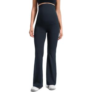 imageCRZ YOGA Butterluxe Maternity Flare Leggings Pockets 33  Workout Yoga Bootcut Pregnancy Womens Pants Over The BellyTrue Navy
