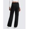 imageCRZ YOGA Cotton Fleece Lined Sweatpants Women 283032  Straight Leg Casual Lounge Pants with Pockets Winter WarmBlack