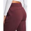 imageCRZ YOGA Cotton Fleece Lined Sweatpants Women 283032  Straight Leg Casual Lounge Pants with Pockets Winter WarmDark Red