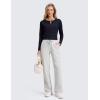 imageCRZ YOGA Cotton Fleece Lined Sweatpants Women 283032  Straight Leg Casual Lounge Pants with Pockets Winter WarmDove Grey Heather