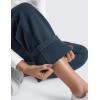 imageCRZ YOGA Cotton Fleece Lined Sweatpants Women 283032  Straight Leg Casual Lounge Pants with Pockets Winter WarmInk Blue