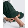 imageCRZ YOGA Cotton Fleece Lined Sweatpants Women 283032  Straight Leg Casual Lounge Pants with Pockets Winter WarmLegend Green