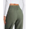 imageCRZ YOGA Cotton Fleece Lined Sweatpants Women 283032  Straight Leg Casual Lounge Pants with Pockets Winter WarmLight Army Green
