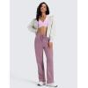 imageCRZ YOGA Cotton Fleece Lined Sweatpants Women 283032  Straight Leg Casual Lounge Pants with Pockets Winter WarmLight Lavender