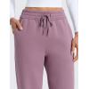 imageCRZ YOGA Cotton Fleece Lined Sweatpants Women 283032  Straight Leg Casual Lounge Pants with Pockets Winter WarmLight Lavender