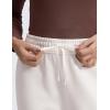 imageCRZ YOGA Cotton Fleece Lined Sweatpants Women 283032  Straight Leg Casual Lounge Pants with Pockets Winter WarmMilky White Bone