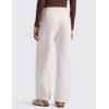 imageCRZ YOGA Cotton Fleece Lined Sweatpants Women 283032  Straight Leg Casual Lounge Pants with Pockets Winter WarmMilky White Bone