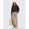 imageCRZ YOGA Cotton Fleece Lined Sweatpants Women 283032  Straight Leg Casual Lounge Pants with Pockets Winter WarmOak