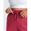 imageCRZ YOGA Cotton Fleece Lined Sweatpants Women 283032  Straight Leg Casual Lounge Pants with Pockets Winter WarmPomegranate
