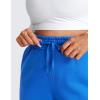 imageCRZ YOGA Cotton Fleece Lined Sweatpants Women 283032  Straight Leg Casual Lounge Pants with Pockets Winter WarmSparkle Blue