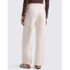 imageCRZ YOGA Cotton Fleece Lined Sweatpants Women 283032  Straight Leg Casual Lounge Pants with Pockets Winter WarmWhite Apricot