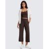 imageCRZ YOGA Lightweight Drapey Flared Capri Pants for Women 23  Flowy Casual Travel Work with Pockets SummerHot Fudge Brown