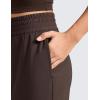 imageCRZ YOGA Lightweight Drapey Flared Capri Pants for Women 23  Flowy Casual Travel Work with Pockets SummerHot Fudge Brown