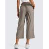 imageCRZ YOGA Lightweight Drapey Flared Capri Pants for Women 23  Flowy Casual Travel Work with Pockets SummerNomad Grey