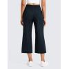 imageCRZ YOGA Lightweight Drapey Flared Capri Pants for Women 23  Flowy Casual Travel Work with Pockets SummerTrue Navy