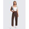 imageCRZ YOGA Lightweight Drapey Tapered Ankle Pants for Women 27  78 Casual Travel Work with Pockets SummerHot Fudge Brown
