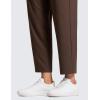 imageCRZ YOGA Lightweight Drapey Tapered Ankle Pants for Women 27  78 Casual Travel Work with Pockets SummerHot Fudge Brown