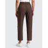 imageCRZ YOGA Lightweight Drapey Tapered Ankle Pants for Women 27  78 Casual Travel Work with Pockets SummerHot Fudge Brown
