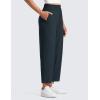 imageCRZ YOGA Lightweight Drapey Tapered Ankle Pants for Women 27  78 Casual Travel Work with Pockets SummerTrue Navy