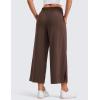 imageCRZ YOGA Lightweight Wide Leg Cropped Pants for Women 25  Casual Travel Work Sweatpants SummerHot Fudge Brown
