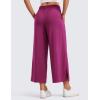 imageCRZ YOGA Lightweight Wide Leg Cropped Pants for Women 25  Casual Travel Work Sweatpants SummerMagenta Purple