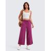 imageCRZ YOGA Lightweight Wide Leg Cropped Pants for Women 25  Casual Travel Work Sweatpants SummerMagenta Purple