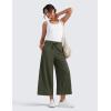 imageCRZ YOGA Lightweight Wide Leg Cropped Pants for Women 25  Casual Travel Work Sweatpants SummerOlive Green