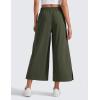 imageCRZ YOGA Lightweight Wide Leg Cropped Pants for Women 25  Casual Travel Work Sweatpants SummerOlive Green