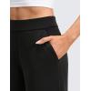imageCRZ YOGA SoftAura Wide Leg Cropped Sweatpants Women 25  Modal Lounge Travel Casual Capri Pants with PocketsBlack
