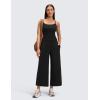 imageCRZ YOGA SoftAura Wide Leg Cropped Sweatpants Women 25  Modal Lounge Travel Casual Capri Pants with PocketsBlack