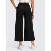 imageCRZ YOGA SoftAura Wide Leg Cropped Sweatpants Women 25  Modal Lounge Travel Casual Capri Pants with PocketsBlack