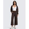 imageCRZ YOGA SoftAura Wide Leg Cropped Sweatpants Women 25  Modal Lounge Travel Casual Capri Pants with PocketsHot Fudge Brown