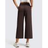 imageCRZ YOGA SoftAura Wide Leg Cropped Sweatpants Women 25  Modal Lounge Travel Casual Capri Pants with PocketsHot Fudge Brown