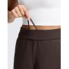 imageCRZ YOGA SoftAura Wide Leg Cropped Sweatpants Women 25  Modal Lounge Travel Casual Capri Pants with PocketsHot Fudge Brown
