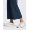 imageCRZ YOGA SoftAura Wide Leg Cropped Sweatpants Women 25  Modal Lounge Travel Casual Capri Pants with PocketsInk Blue