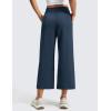 imageCRZ YOGA SoftAura Wide Leg Cropped Sweatpants Women 25  Modal Lounge Travel Casual Capri Pants with PocketsInk Blue